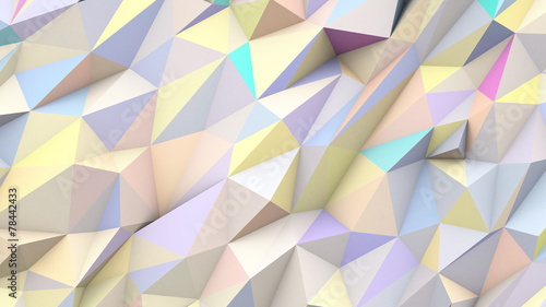 Fotografía Pastel abstract triangles poly colors geometric background