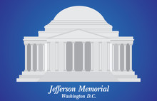 Jefferson Memorial, Detailed Vector Illustration