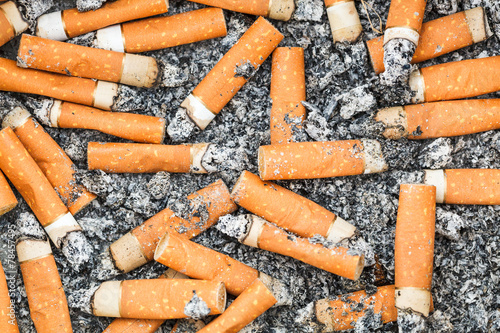 Fotografija background from cigarette butts and ash
