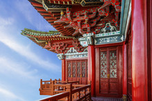 Blue Sky And White Clouds, Ancient Chinese Architecture