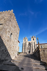 Wall Mural - The Medieval Tower on the left and Cathedral. Porto, Portugal