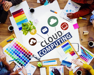 Wall Mural - Cloud Computing Network Online Internet Storage Concept
