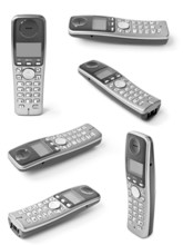Collection Of Digital Cordless Answering System Isolated