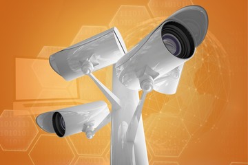 Aufkleber - Composite image of cctv camera