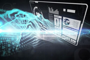 Aufkleber - Composite image of fitness interface