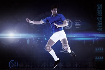 Poster - Composite image of football player