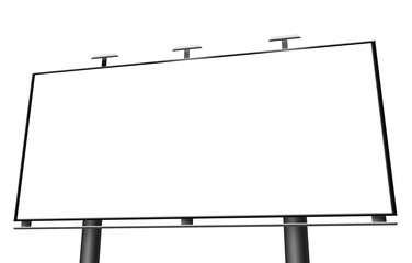 Wall Mural - blank billboard isolated on white background