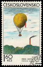 Stamp Printed By Czechoslovakia Shows Picture Balloon