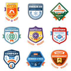 Wall Mural - modern badge graphics