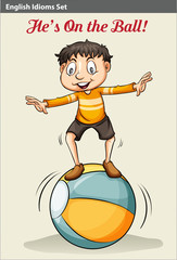 Poster - A boy on the ball