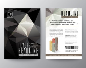 Wall Mural - Abstract Triangle Polygon Brochure Flyer design Layout template