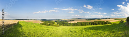 Eifel Summer Landscape Panorama, Germany Obraz na płótnie
