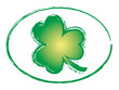 green grunge shamrock symbol