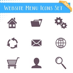 Wall Mural - Website menu icons