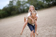© zagorodnaya - Portrait of a boy and girl on the beach in summer