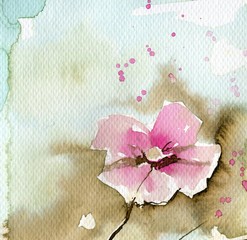 Wall Mural - pink flowers