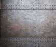 steel metal armor background with rivets