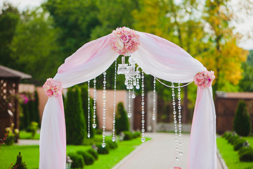 Arch for the wedding ceremony. Floristic composition