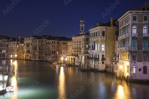 Nowoczesny obraz na płótnie Venezia. La città in di notte