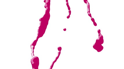 Sticker - Stylized Splashes of Pink Liquid 