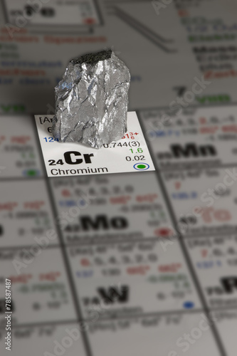Fotografía Chrom auf sechster Nebengruppe des Periodensystems