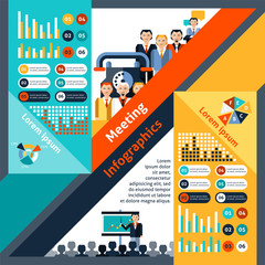 Wall Mural - Meeting Infographics Set