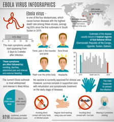 Canvas Print - Ebola virus infographics