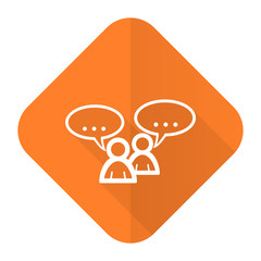 Aufkleber - forum orange flat icon chat symbol bubble sign