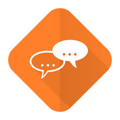 Aufkleber - forum orange flat icon chat symbol bubble sign