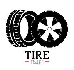 Sticker - Tire design, vector illustration.