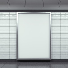 Wall Mural - vertical billboard on metro station