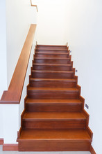 Interior Wooden Staircase Of New House