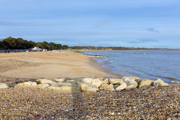 Canvas Print - Mudeford beach near Christchurch Dorset England UK