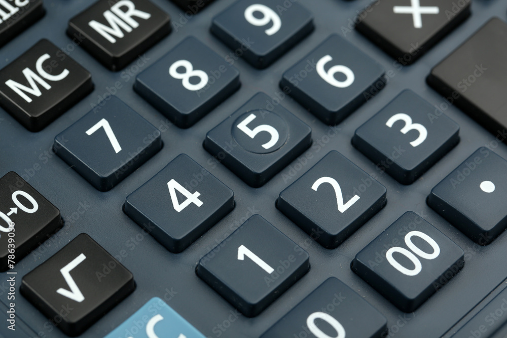 Macro view of calculator board