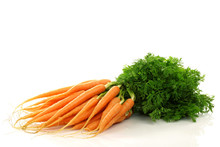Bunch Of Carrots On A White Background
