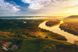 Fototapeta Miasto - beautiful scenery of river Dniester