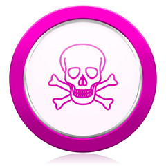 Poster - skull violet icon death sign