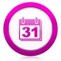 Poster - calendar violet icon organizer sign agenda symbol