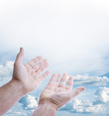 Canvas Print - Hands in sky