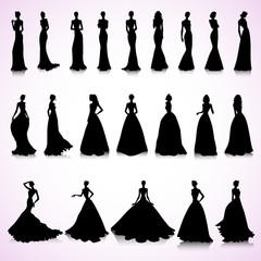 Set of wedding dresses