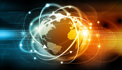 Global communication background .