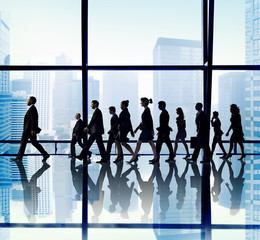 Wall Mural - Business People Corporate Travel Walking Office Concept