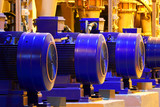 Fototapeta Psy - Factory motor equipment.Industrial business and technologies.