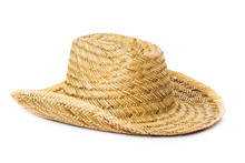 Straw Hat Isolated On A White Background