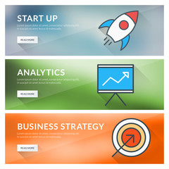 Wall Mural - Flat design concept for start up, analytics, business strategy