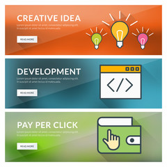 Wall Mural - Concept for creative idea, development, pay per click