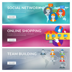 Wall Mural - concept for social network, online shopping, team building