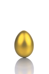 Golden egg isolated on white background