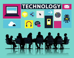 Wall Mural - Technology Social Media Networking Online Digital Concept