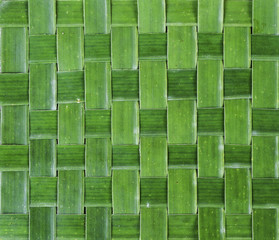 Pattern weaving of banana leaves